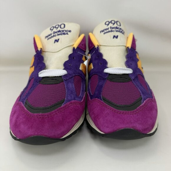 New Balance 990v2 Made In USA Teddy Santis Purple Yellow Men\'s Size 12